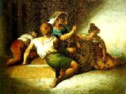 Theodore   Gericault la famille italienne oil painting artist
